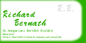 richard bernath business card